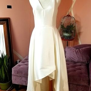 White Calvin Klein High low Dress